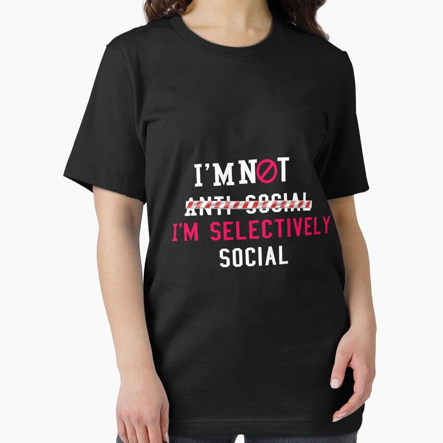 Not Anti Social Im Selectively Social by ANAS    HO T-Shirts, Hoodie, Sweatshirt | BlankRebels.com (Image 2)