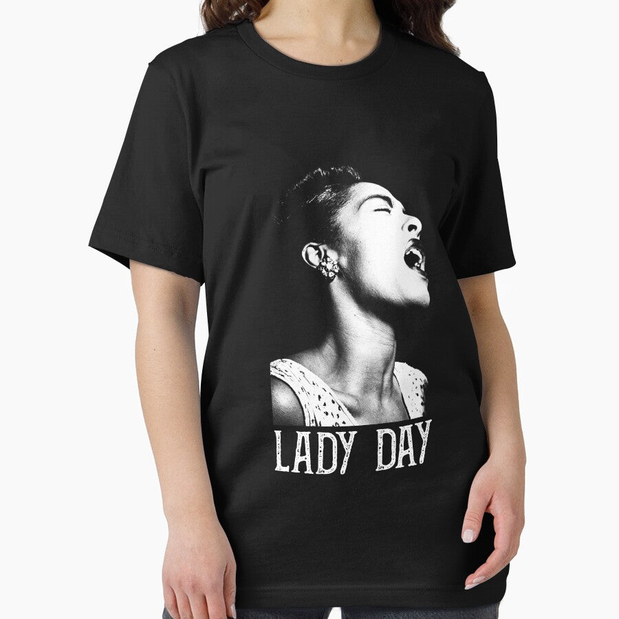 Billie - Lady Day White Stencil by edward-patel T-Shirts, Hoodie, Sweatshirt | BlankRebels.com (Image 2)