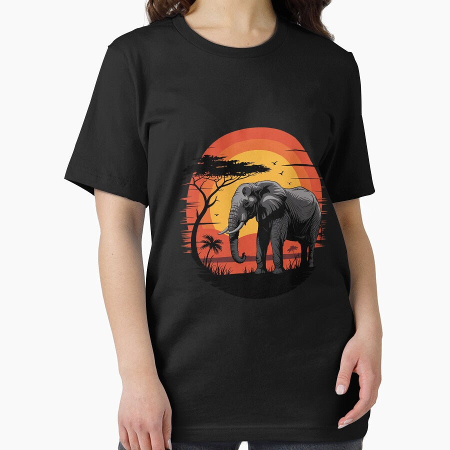 Elephant Sunset Wildlife Savanna Nature Safari Animal by angolinnArt T-Shirts, Hoodie, Sweatshirt | BlankRebels.com (Image 2)