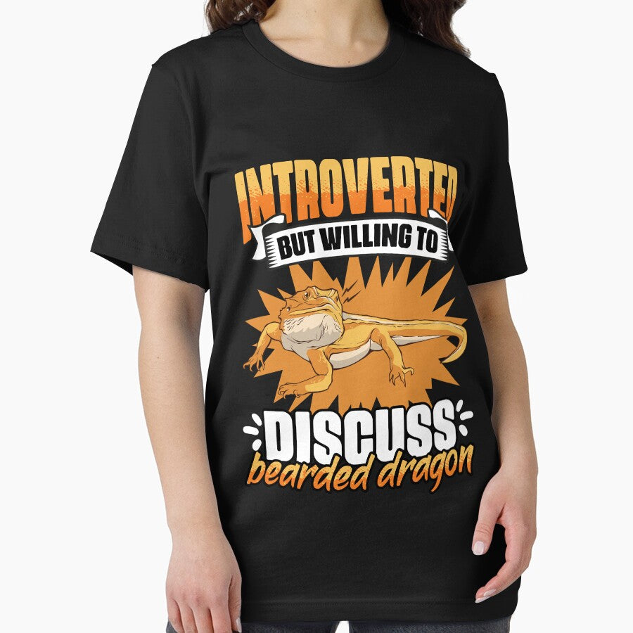 Introverted But Willing To Discuss Funny Bearded Dragon Pet by Nessshirts T-Shirts, Hoodie, Sweatshirt (Image 2)