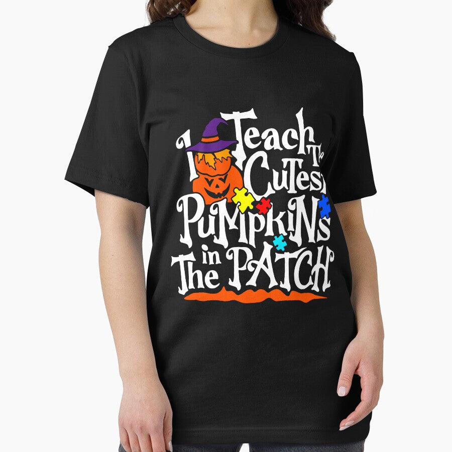 I Teach the Cutest Pumpkins in the Patch for Autism Awareness Teacher by Mixture-DESIGN T-Shirts, Hoodie,... (Image 2)