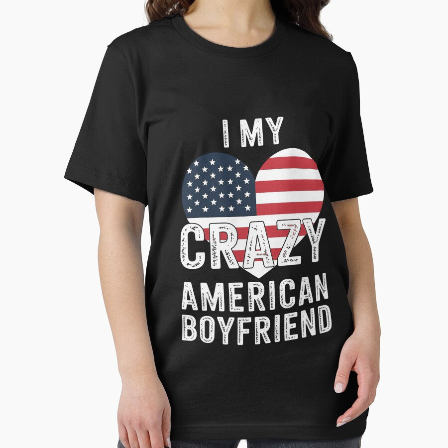 I Love My Crazy American Boyfriend   Flag Couple by andreaswest T-Shirts, Hoodie, Sweatshirt | BlankRebels.com (Image 2)