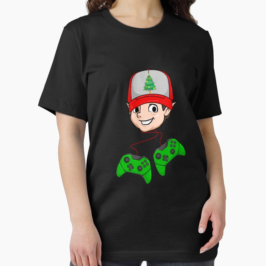 Christmas Elf Video Game Player Christmas Elf Gamer Gear by DynamicDesign T-Shirts, Hoodie, Sweatshirt (Image 2)