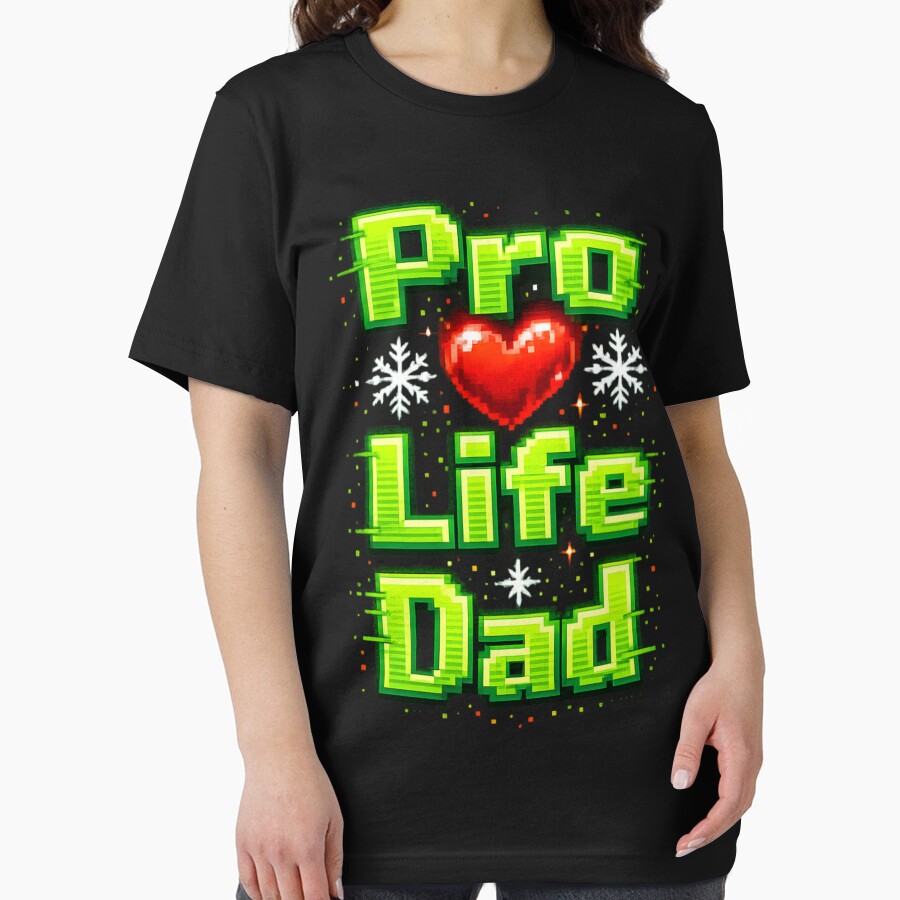 Pro Life Dad – Retro Gaming Father with Heart by SidTastic T-Shirts, Hoodie, Sweatshirt | BlankRebels.com (Image 2)