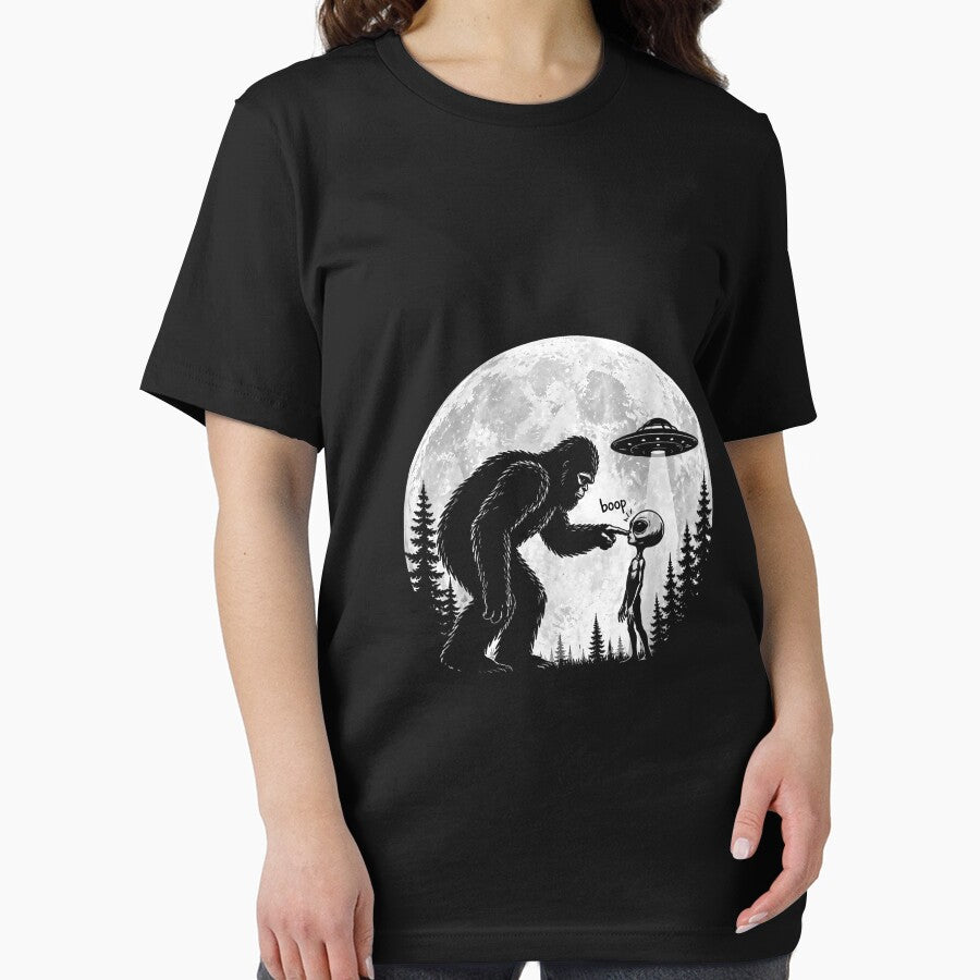 Funny Bigfoot Sasquatch Boop Nose Alien UFO Humor Men Women by FrankIsabel