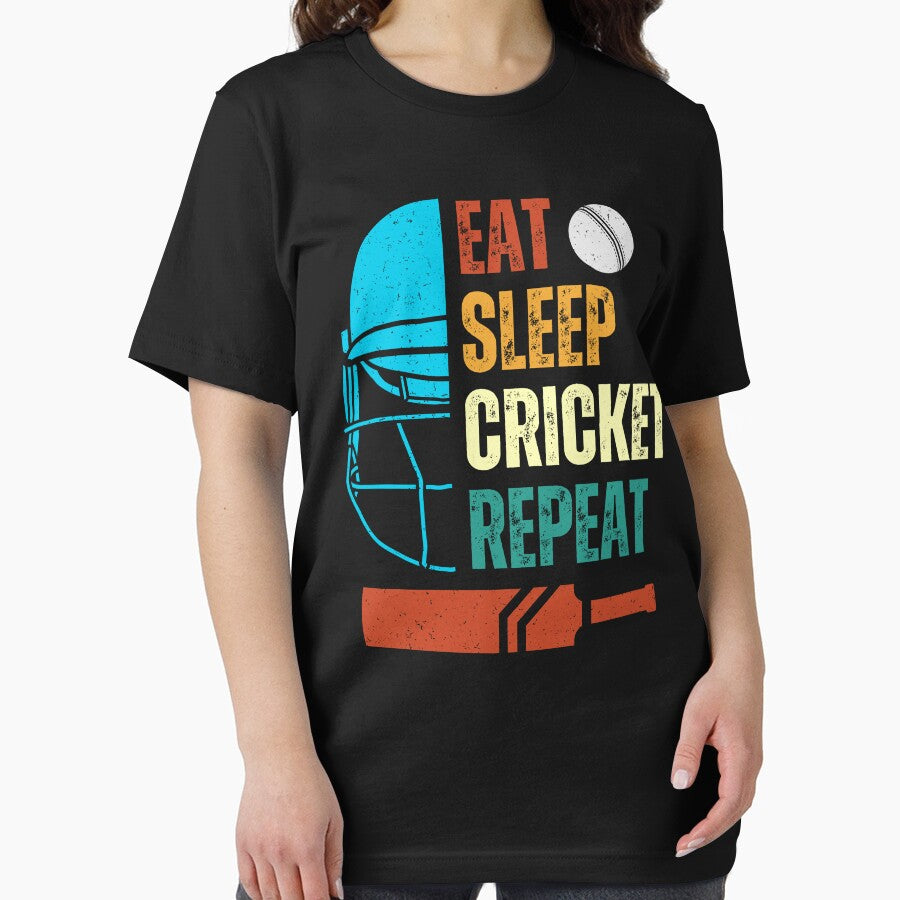 Eat Sleep Cricket Repeat Cricket Player Youth Men Boys Kids by SvgmagicArt