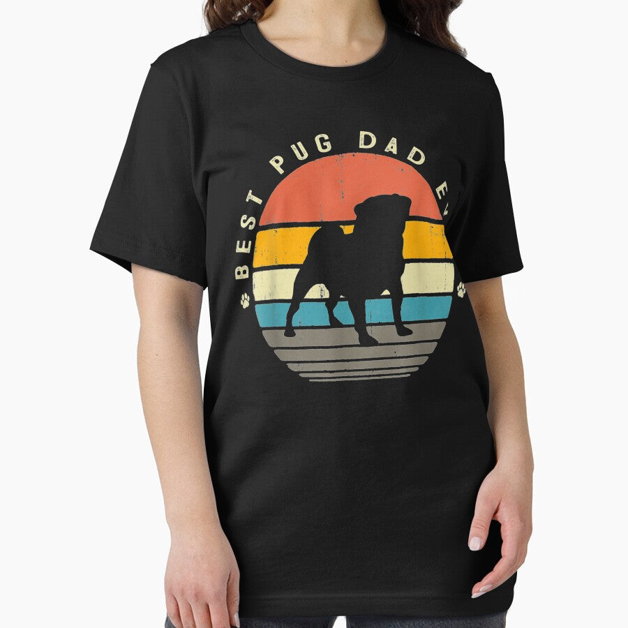 Mens Best Pug Dad Ever Funny Pug Dog Vintage Gifts by LcRushop T-Shirts, Hoodie, Sweatshirt | BlankRebels.com (Image 2)