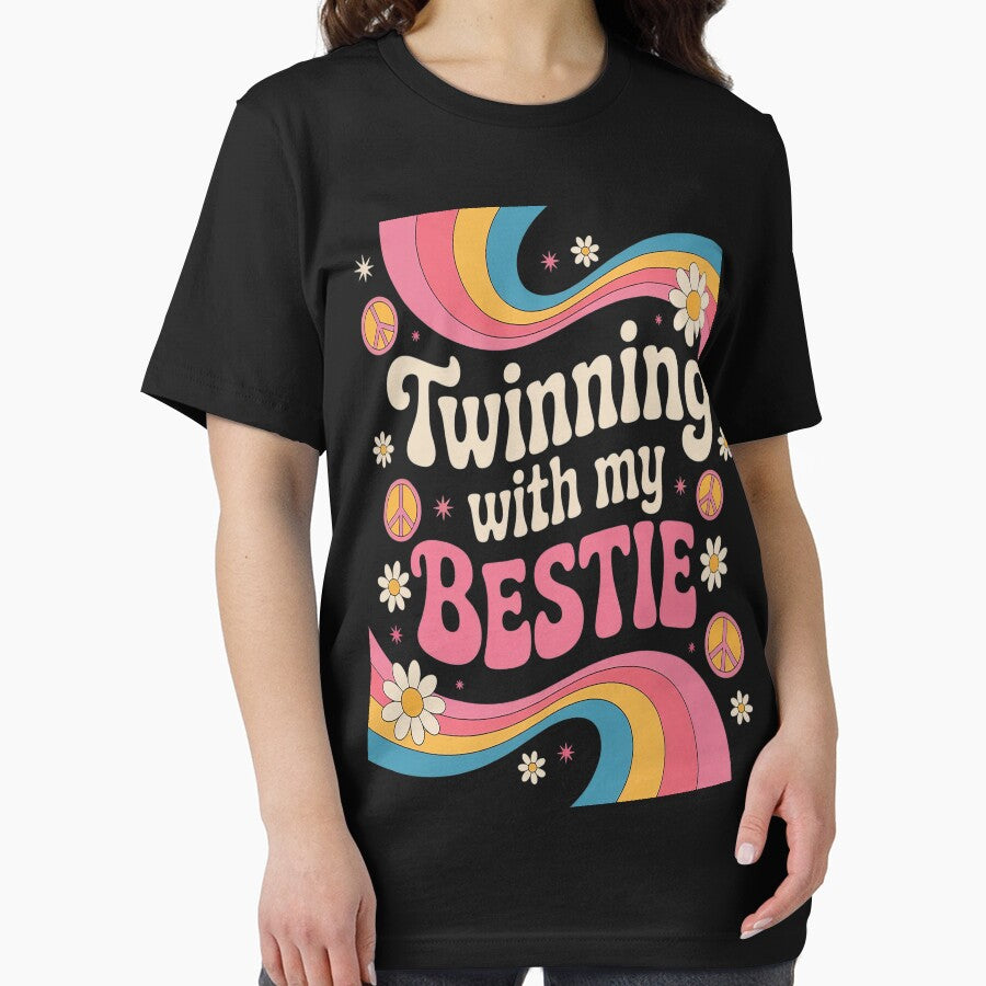 Twinning With My Bestie Twins Friends Twin Matching by HaiharryCartoon T-Shirts, Hoodie, Sweatshirt (Image 2)