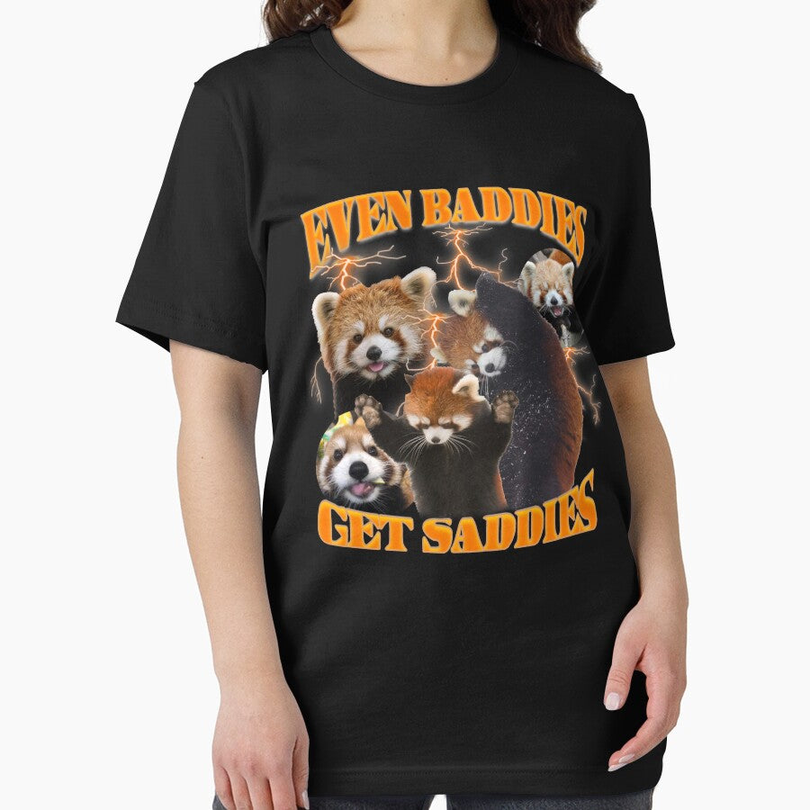 Even Baddies Get Saddies Funny Red Panda Meme for Men Women by hoffe-e T-Shirts, Hoodie, Sweatshirt (Image 2)