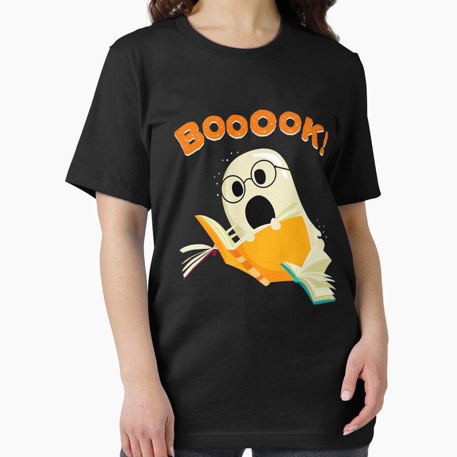 Booooks Cute Ghost Reading Books Halloween by Teapot-art T-Shirts, Hoodie, Sweatshirt | BlankRebels.com (Image 2)