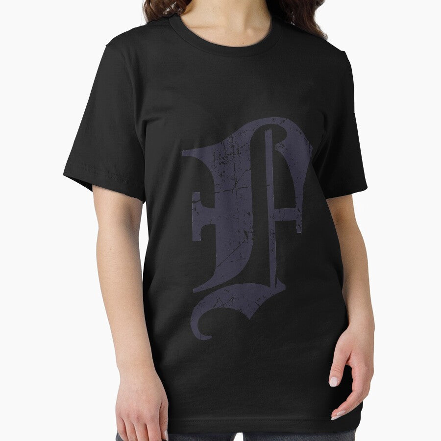 Dark Grunge Monogram Letter "F" Blackletter by SunnyStreet T-Shirts, Hoodie, Sweatshirt | BlankRebels.com (Image 2)