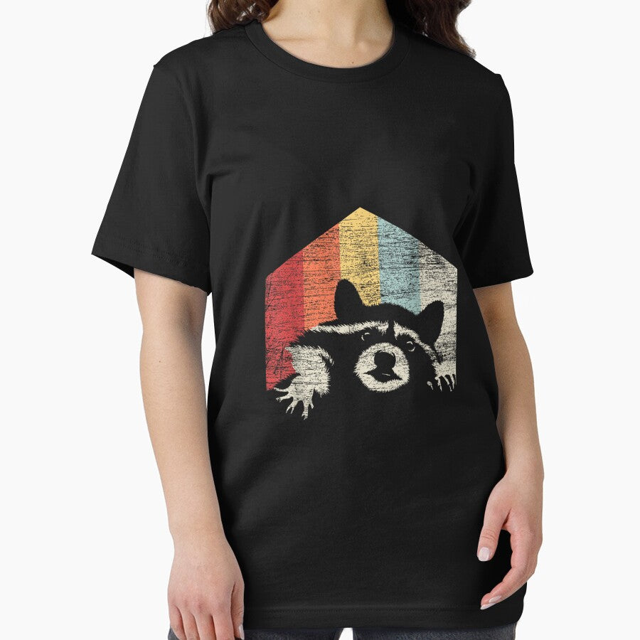 Racoon Vintage Short Sleeve Cotton Polyester Classic Black Small T-Shirts, Hoodie, Sweatshirt