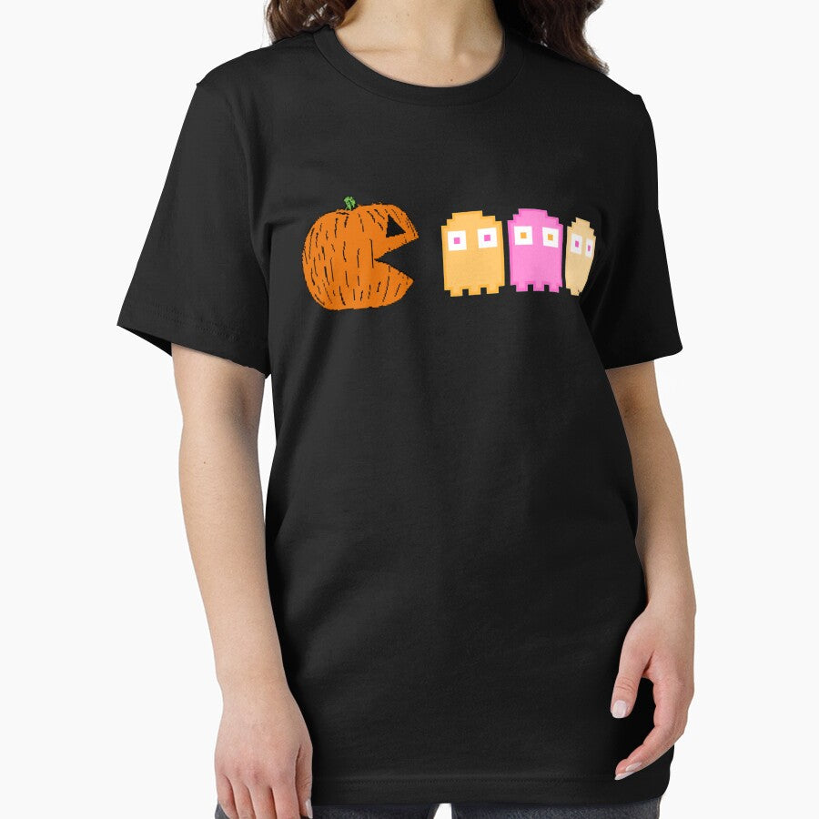 8bit Pumpkin Ghosts Funny Retro Halloween Design by up4tee T-Shirts, Hoodie, Sweatshirt | BlankRebels.com (Image 2)