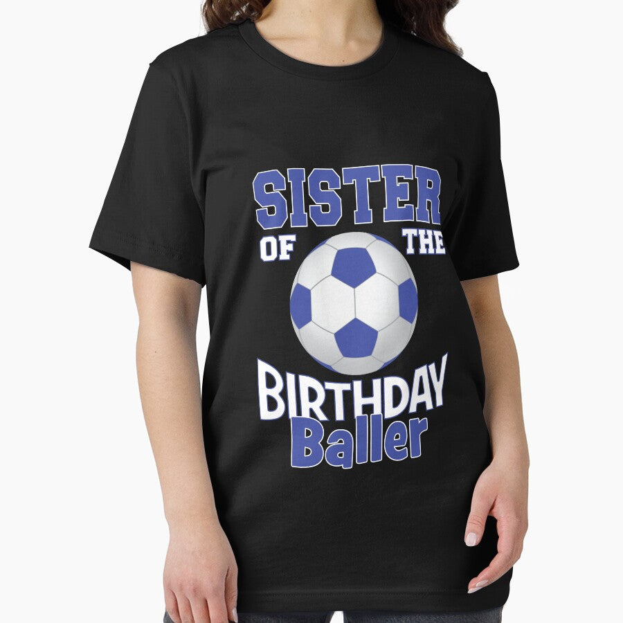 Sister Of The Birthday Baller Soccer Lover B-day Party design by Grabitees