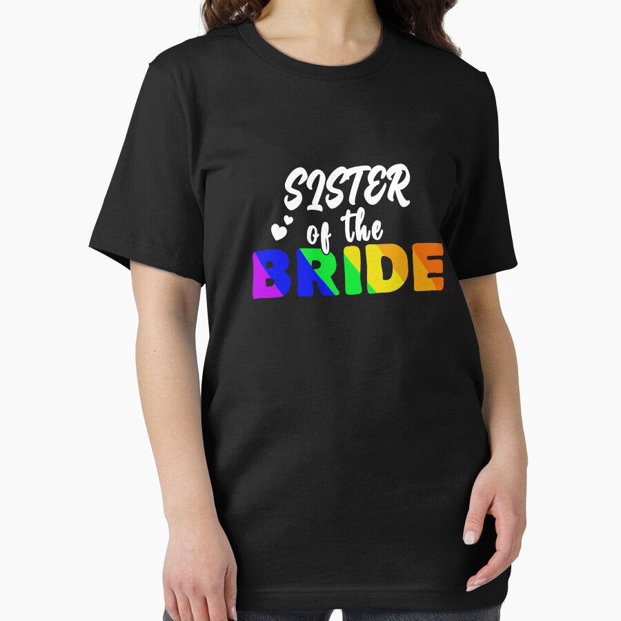 lgbtq wedding rainbow sister of the bride by Tropoid T-Shirts, Hoodie, Sweatshirt | BlankRebels.com (Image 2)