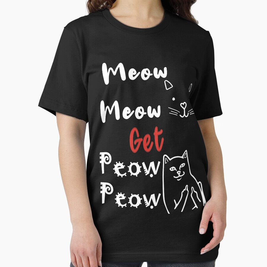 You Mess With The Meow Meow You Get This Peow Peow funny cats   Fitted T-Shirt by traceyk3cch Hoodie, Sweatshirt (Image 2)