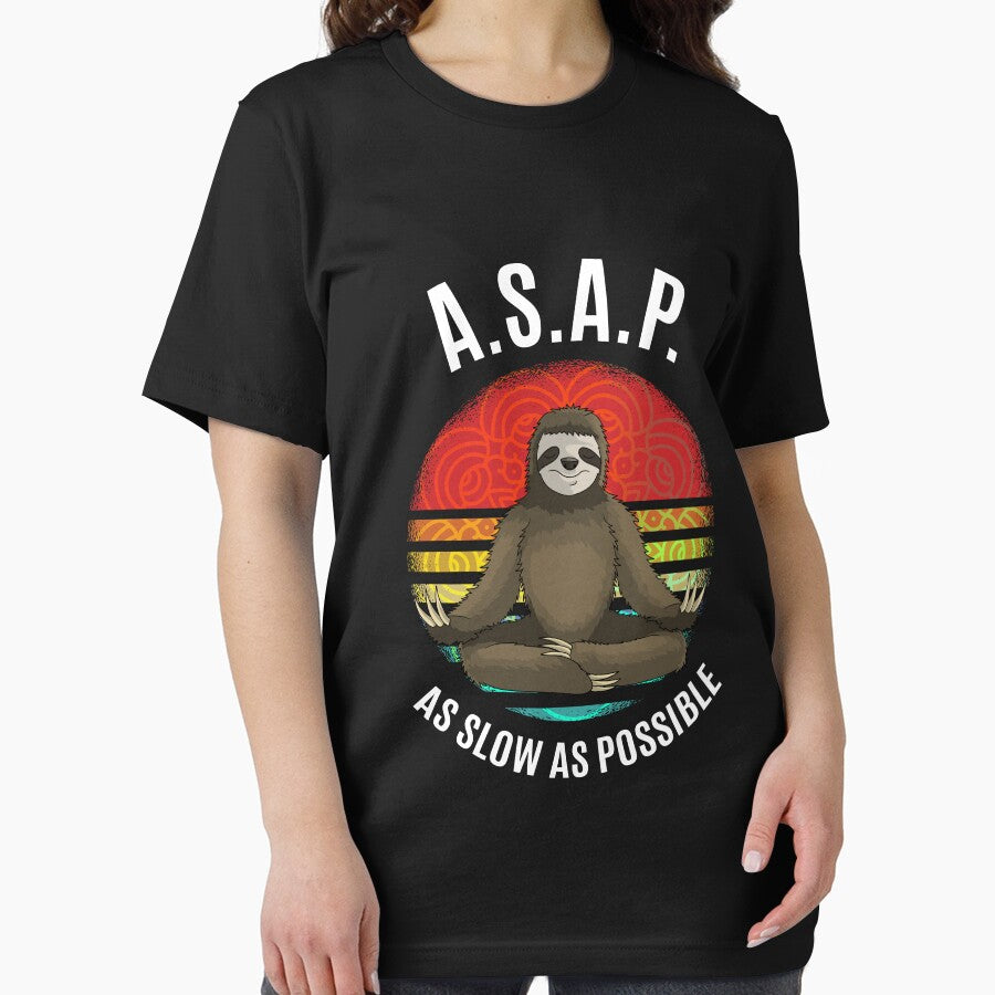 A.S.A.P. As Slow As Possible sloth Yoga by Ibu83 T-Shirts, Hoodie, Sweatshirt | BlankRebels.com (Image 2)