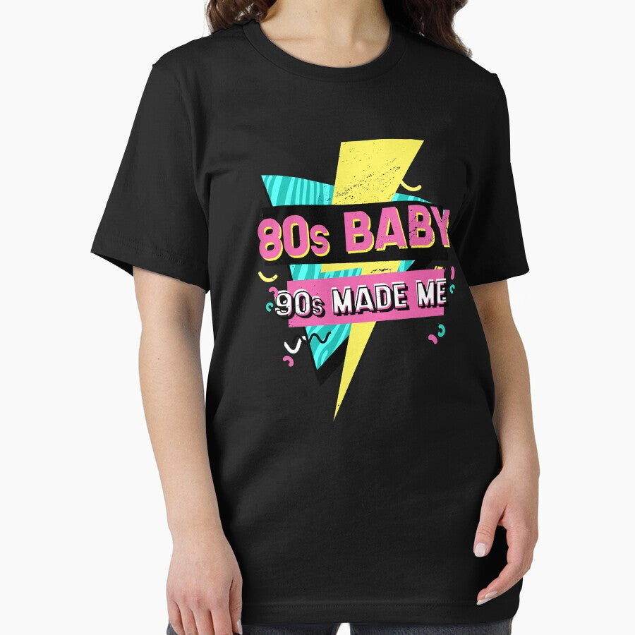 80s Baby 90s Made Me / Love the 1980s Vintage Nostalgia Art design by CreatedByHeidi T-Shirts, Hoodie, Sweatshirt (Image 2)