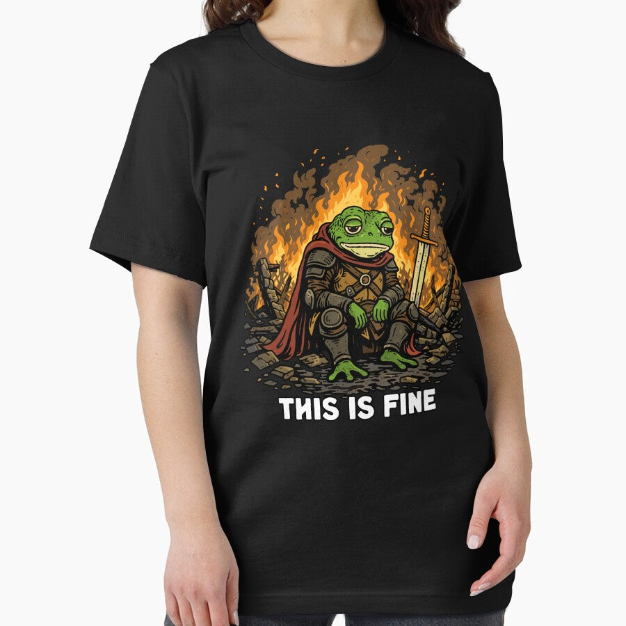 This Is Fine Frog Knight T-Shirts, Hoodie, Sweatshirt