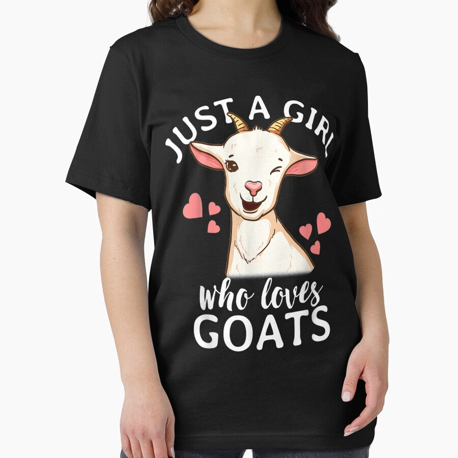 Goat Girl Women Mom Farmer Gift Just A Girl Who Loves Goats by ReeseTee