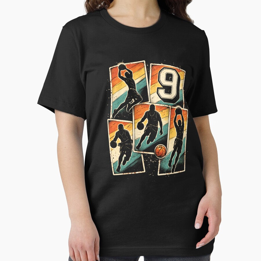 Basketball Number 9 Basketball Player Vintage Retro by SofenArt T-Shirts, Hoodie, Sweatshirt | BlankRebels.com (Image 2)