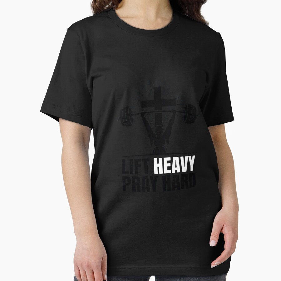 Lift Heavy Pray Hard Gym Workout Religious Christian Faith by HardcoreTour T-Shirts, Hoodie, Sweatshirt (Image 2)