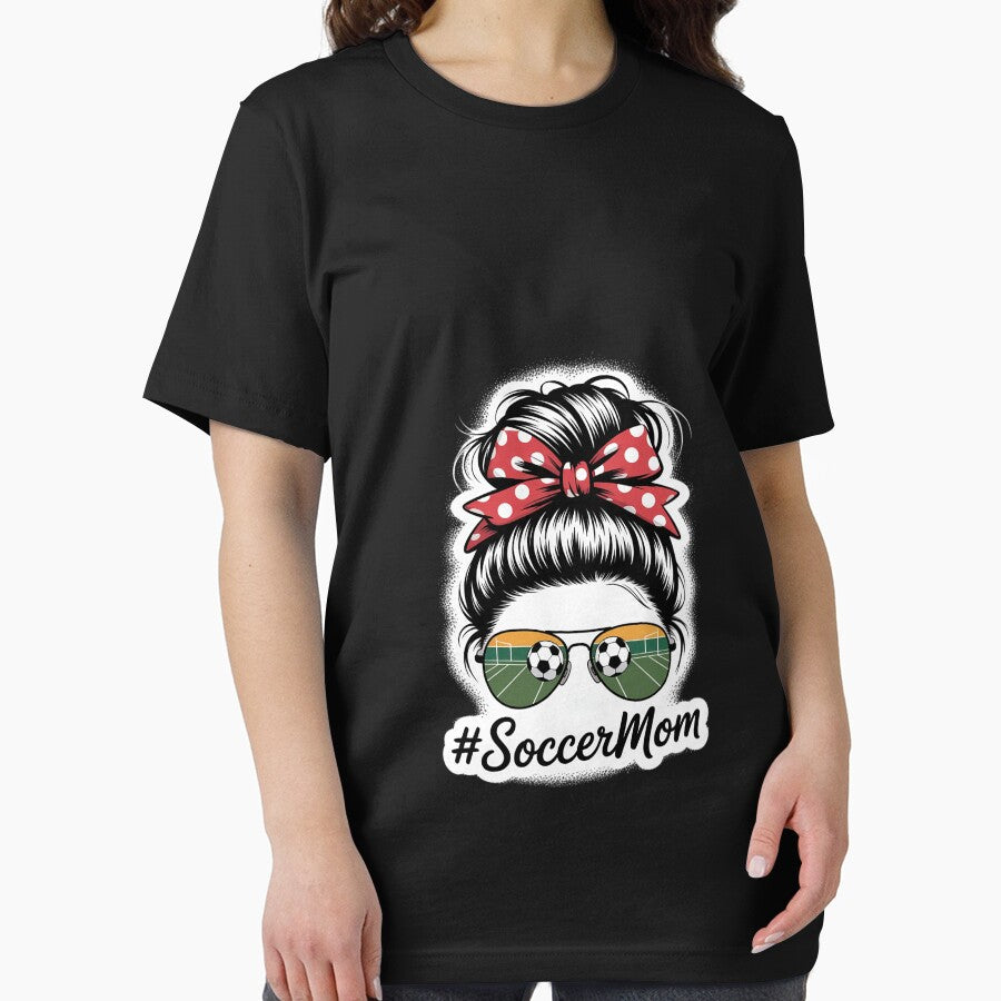 Women Mom Life Soccer Mom Mothers Day Messy Bun Women by RustsyMin T-Shirts, Hoodie, Sweatshirt | BlankRebels.com (Image 2)