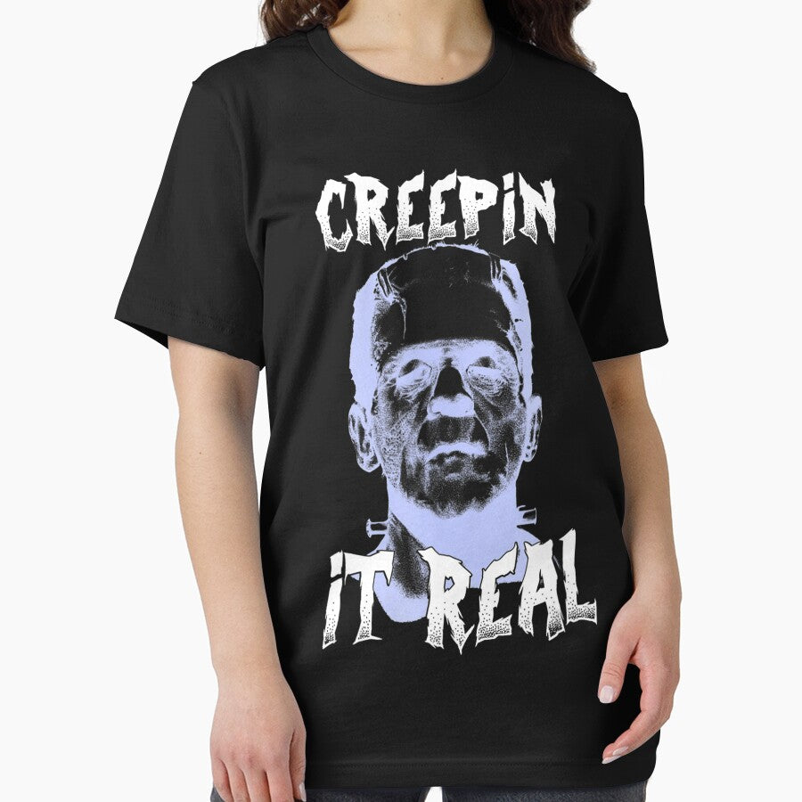 Creepin It Real Frankenstein Halloween T-Shirt T-Shirt by ebonyvve8mattie Hoodie, Sweatshirt | BlankRebels.com (Image 2)