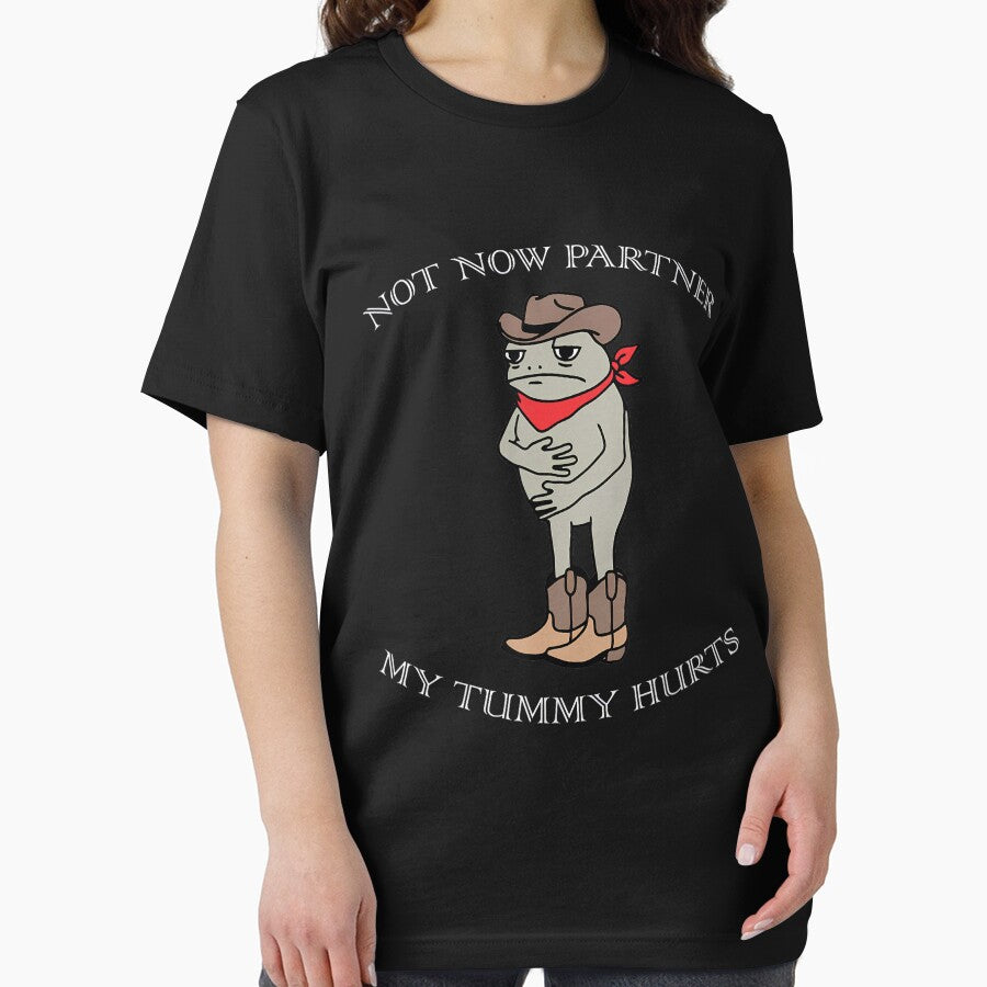 Not Now Partner My Tummy Hurts Frog Funny by DreamyNature T-Shirts, Hoodie, Sweatshirt | BlankRebels.com (Image 2)