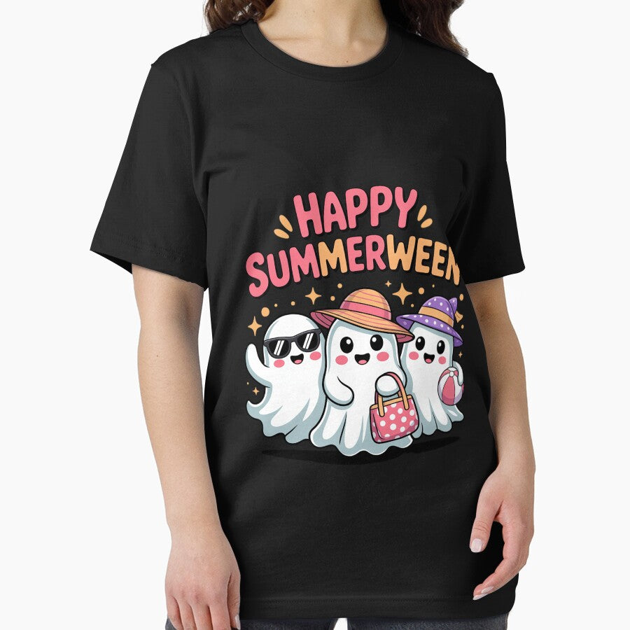 Happy Summerween Summer Halloween Ghost Men Women Kids by margaridroso T-Shirts, Hoodie, Sweatshirt (Image 2)