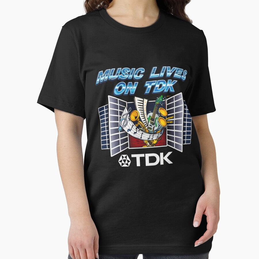 Music Lives On Retro Boombox TDK Cassette Tape Deck by Cameliarty T-Shirts, Hoodie, Sweatshirt | BlankRebels.com (Image 2)