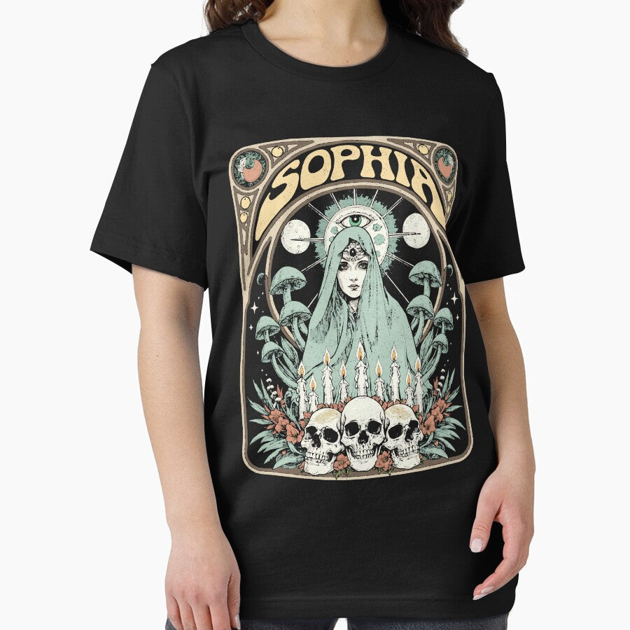 Art Nouveau Mystic Mushroom Goddess Sophia by Mystikos Art T-Shirts, Hoodie, Sweatshirt | BlankRebels.com (Image 2)