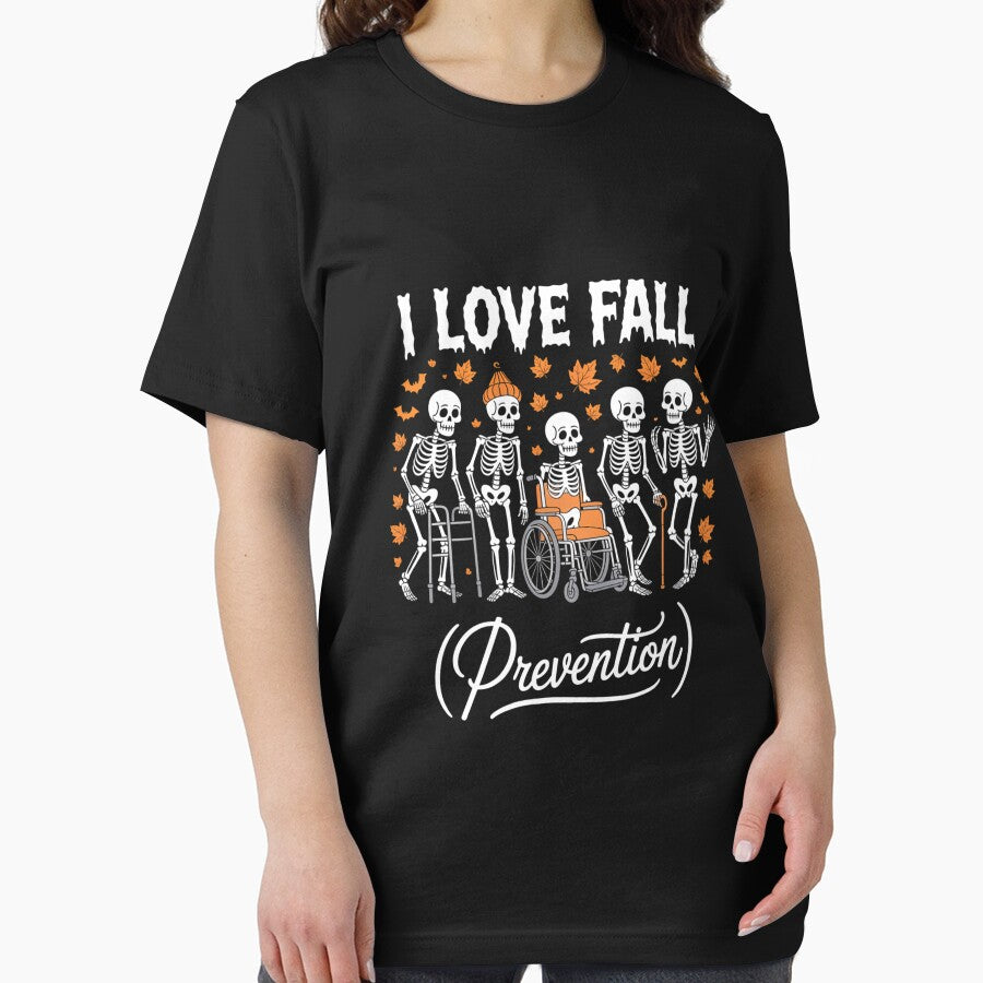 Funny Skeleton I Love Fall Prevention Fall Physical Therapy by brynatshop T-Shirts, Hoodie, Sweatshirt (Image 2)