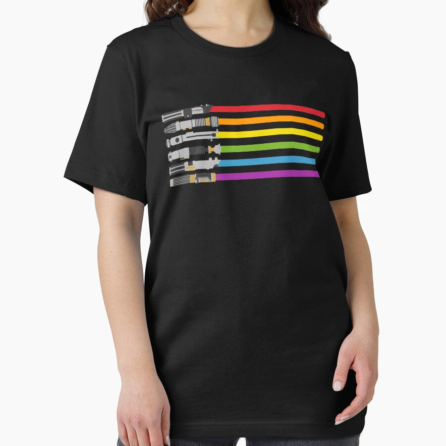 Lightsaber Rainbow by halfabubble T-Shirts, Hoodie, Sweatshirt | BlankRebels.com (Image 2)