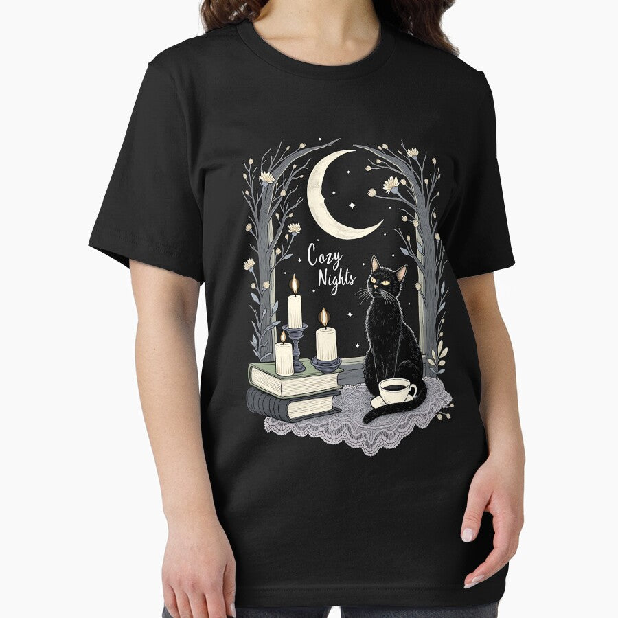 Cozy Nights Cozy Cat Moonlight Sanctuary by MooonTees T-Shirts, Hoodie, Sweatshirt | BlankRebels.com (Image 2)