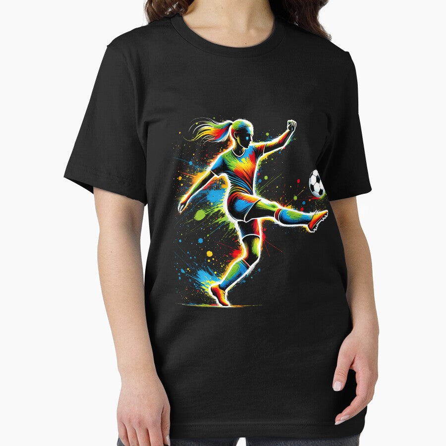 Colorful Soccer Player Football Lover Girl by Kimberley King Art  King Art