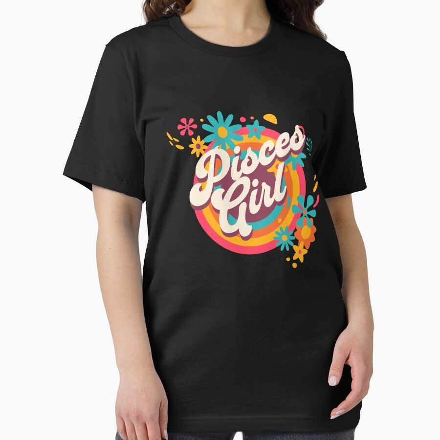 Retro Pisces Girl Hippy Zodiac Horoscope by MasterKlaw T-Shirts, Hoodie, Sweatshirt | BlankRebels.com (Image 2)
