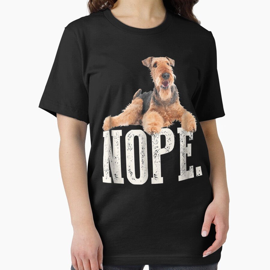 Nope Lazy Airedale Terrier Dog Lover Gift Tee by MytressArts Hoodie, Sweatshirt | BlankRebels.com (Image 2)