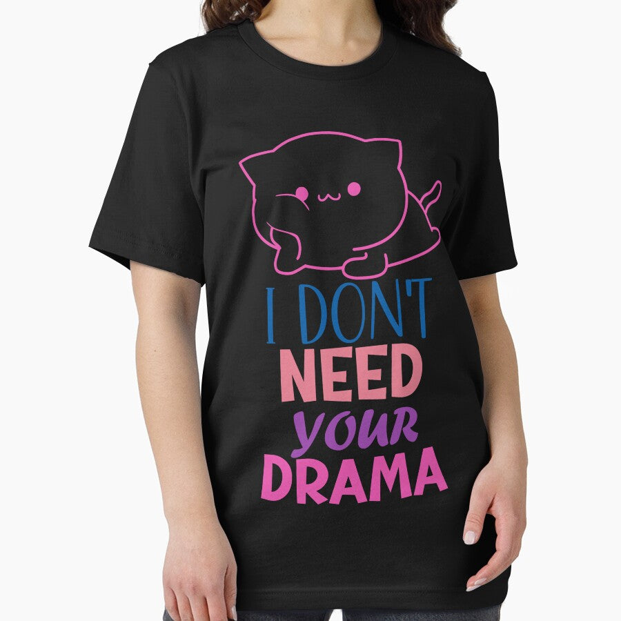 I DONT NEED YOUR DRAMA - Funny Cat Pictures with captions for cat sayings lovers by FunnyCatsFam T-Shirts,... (Image 2)