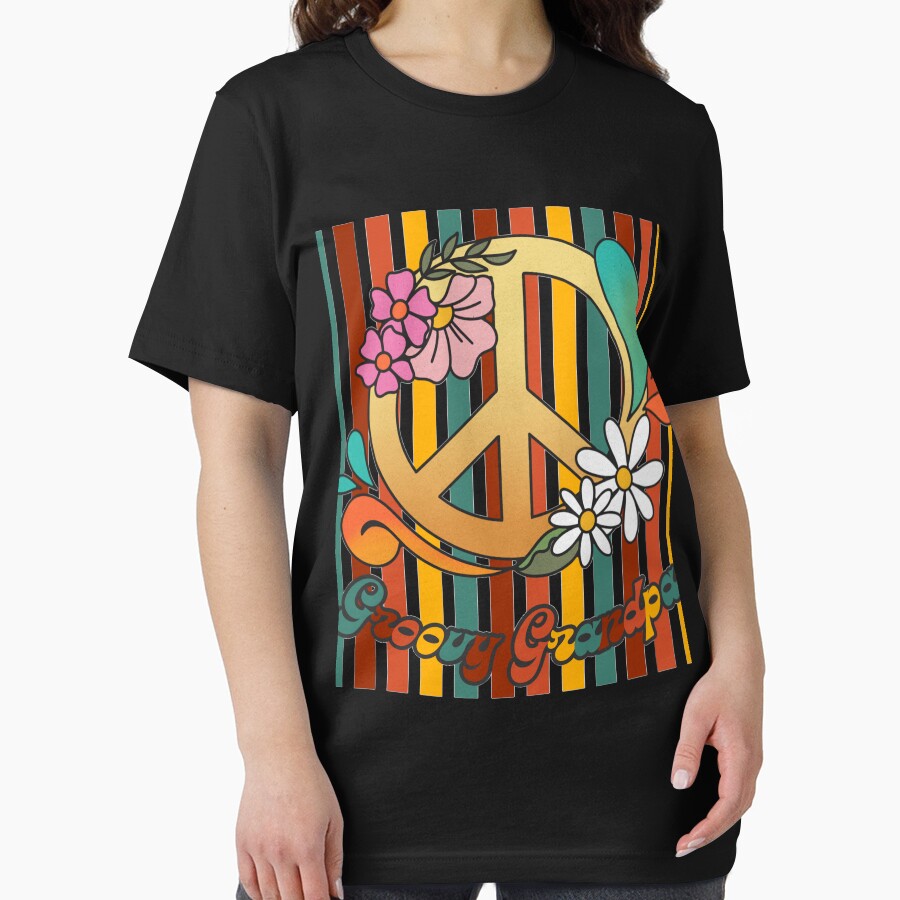 Groovy Grandpa. Cool Hippie Grandfather by Rebel-Design T-Shirts, Hoodie, Sweatshirt | BlankRebels.com (Image 2)