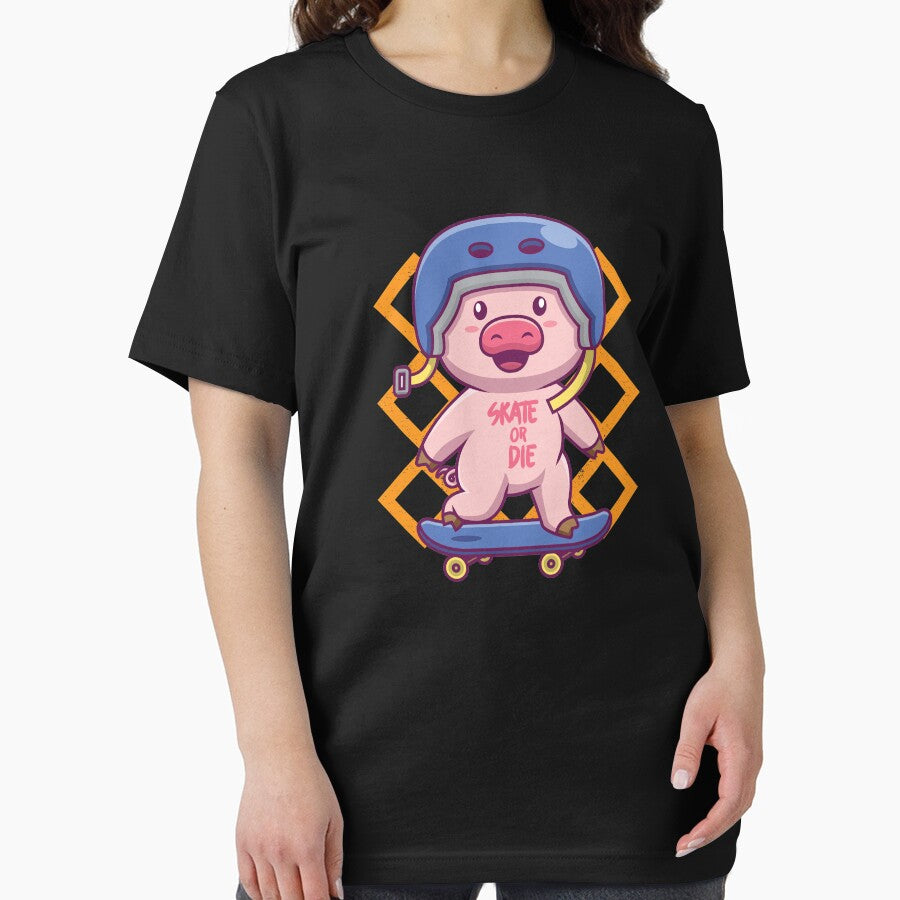 Skateboarding Pig by printworxx T-Shirts, Hoodie, Sweatshirt | BlankRebels.com (Image 2)