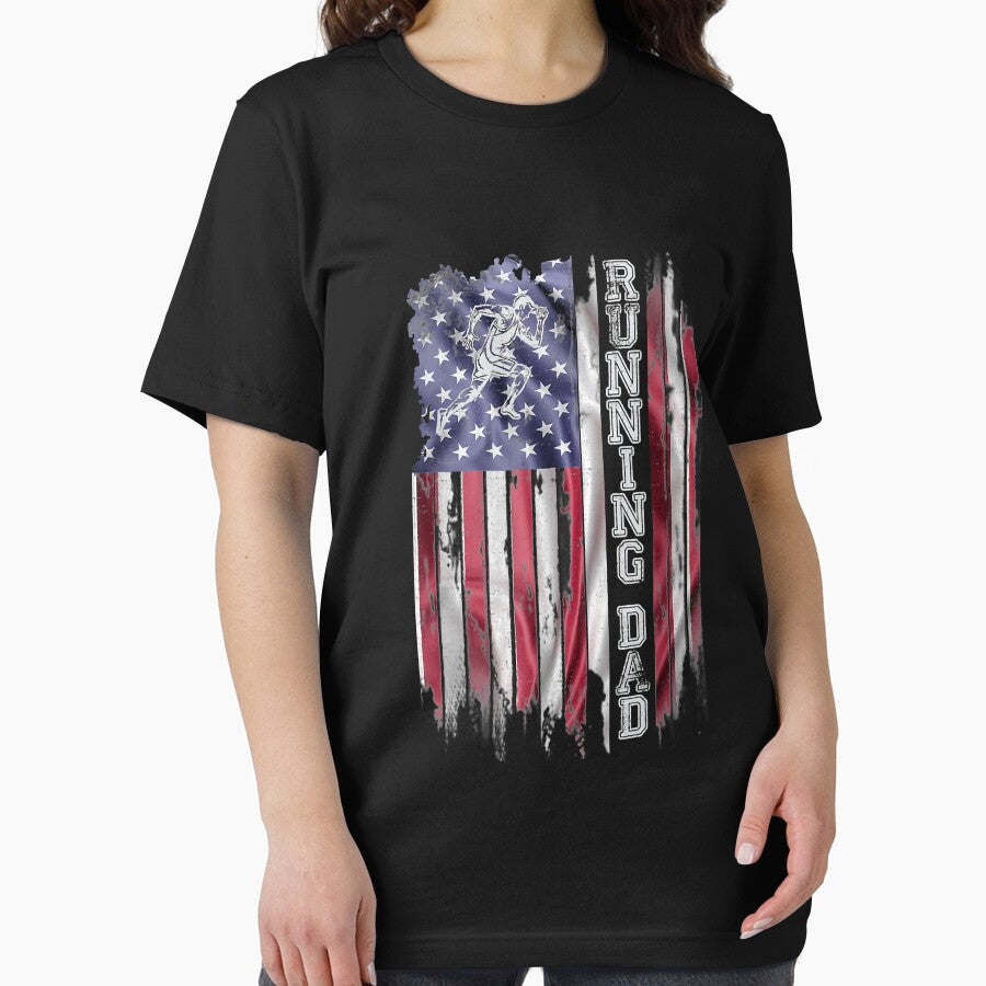 Running Dad Vintage USA Flag by RobertJason T-Shirts, Hoodie, Sweatshirt | BlankRebels.com (Image 2)