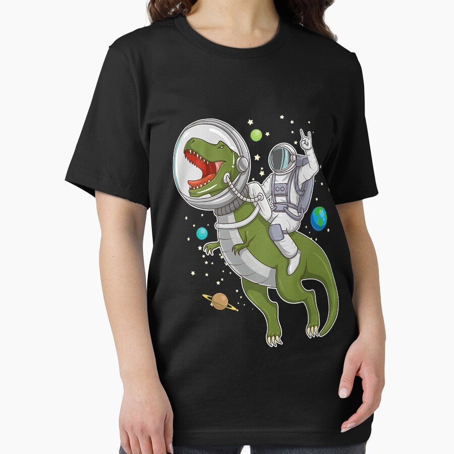 Astronaut Riding T-Rex Dinosaur Astro Space by shannange T-Shirts, Hoodie, Sweatshirt | BlankRebels.com (Image 2)