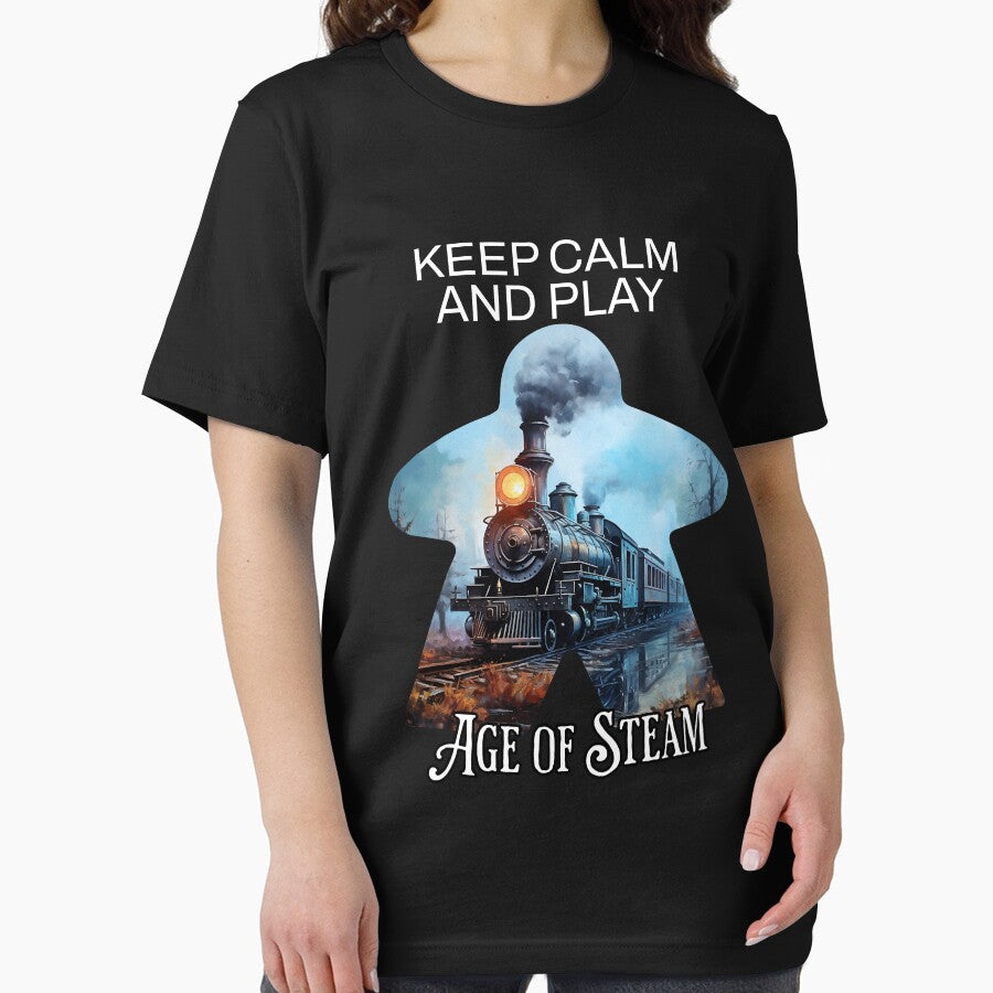 Keep Calm and Play Age of Steam Board Game - Board Gamer, Eurogame, Board Gaming by Zanda-Nerd-Shop T-Shirts,... (Image 2)