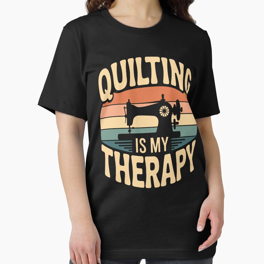 Quilting Is My Therapy – Funny Quilting And Sewing by tmerchtrends T-Shirts, Hoodie, Sweatshirt | BlankRebels.com (Image 2)
