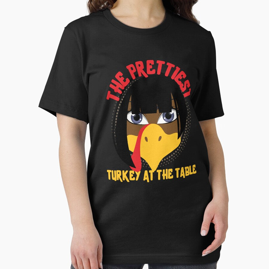 The prettiest turkey at the table, funny family matching turkey design for thanksgiving dinner by reka88... (Image 2)