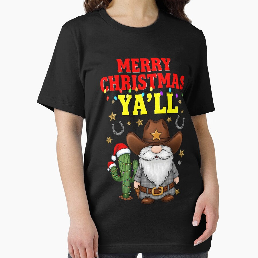 Merry Christmas Ya'll Santa Cowboy by BakeryDozen T-Shirts, Hoodie, Sweatshirt | BlankRebels.com (Image 2)