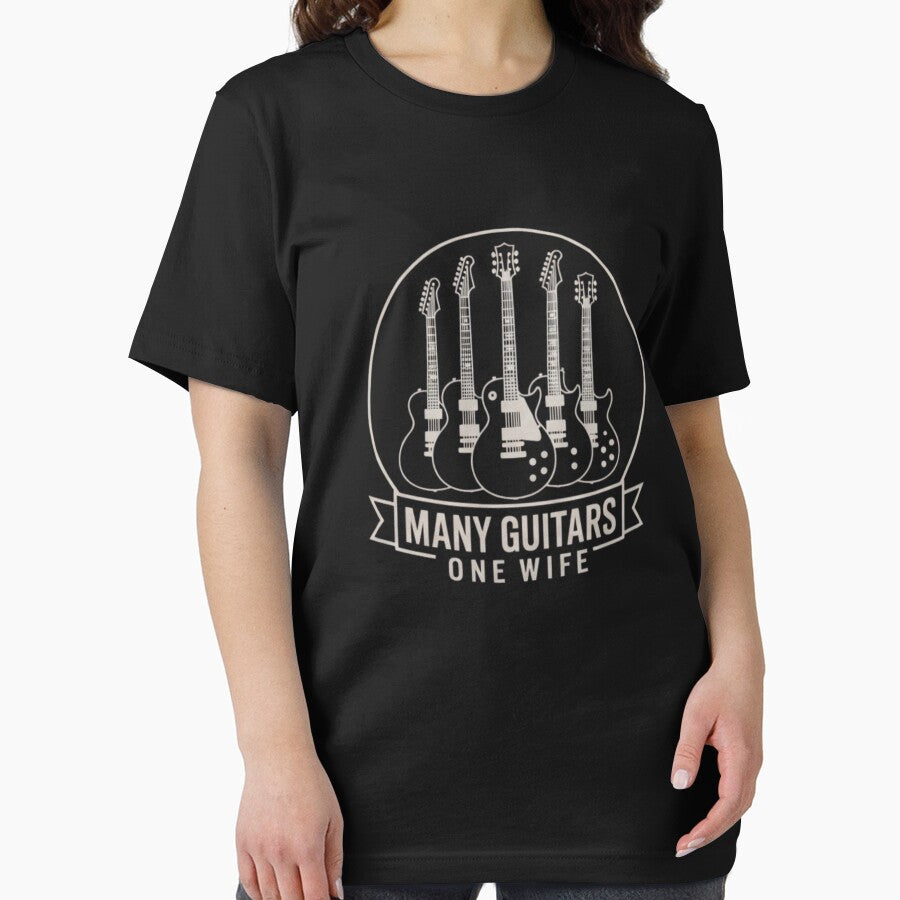 Many Guitars One Wife - Funny Guitarist & Musician Gift by AMICO77 T-Shirts, Hoodie, Sweatshirt | BlankRebels.com (Image 2)