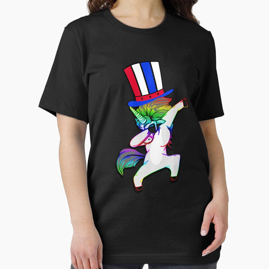 Freedom Celebration Funny Dabbing Unicorn July 4th by WelderSurgeon T-Shirts, Hoodie, Sweatshirt | BlankRebels.com (Image 2)
