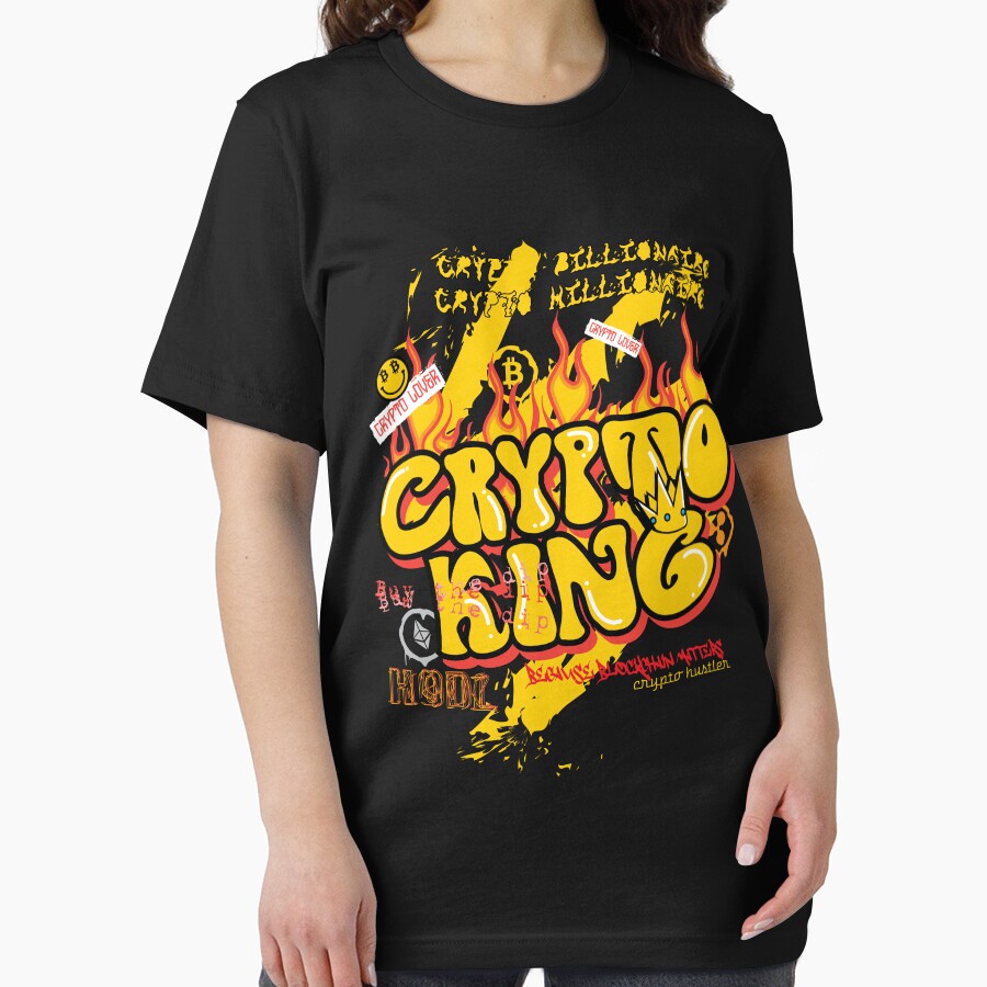 CRYPTO KING - Crypto king graffiti streetwear T-shirt design by Slaystyle Hoodie, Sweatshirt | BlankRebels.com (Image 2)